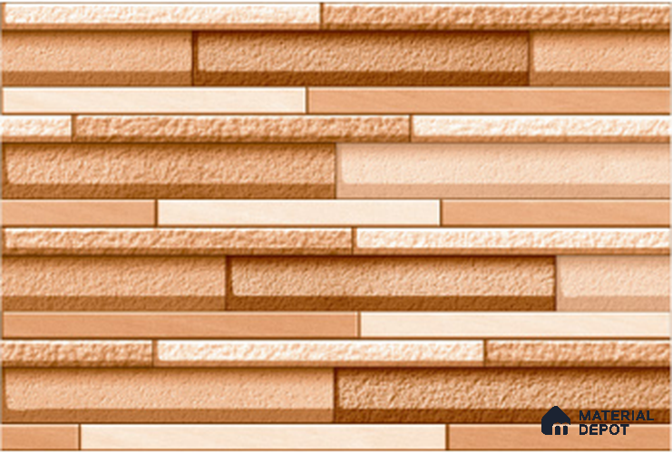 TL 01567 Cream 12 x 18 Inch Sugar Finish High Depth Elevation Ceramic Wall Tile - 8 mm