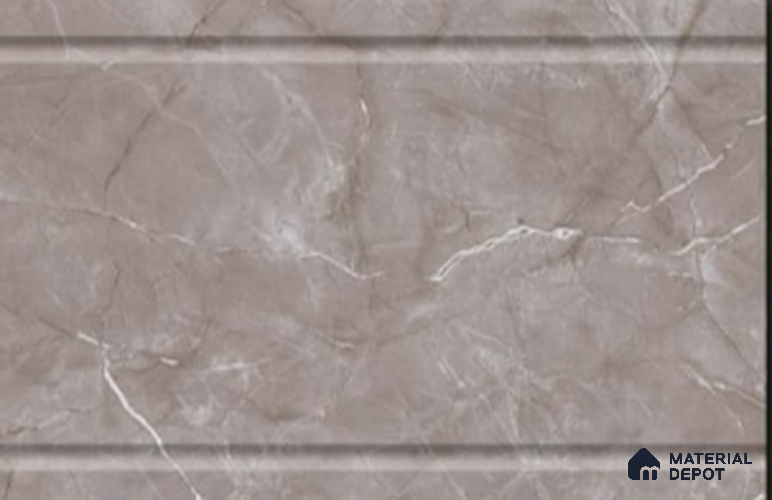 TL 00618 C Dark Grayscale 12 x 18 inch Glossy Finish 3D High Definition Digital Ceramic Wall Tile - 6 mm