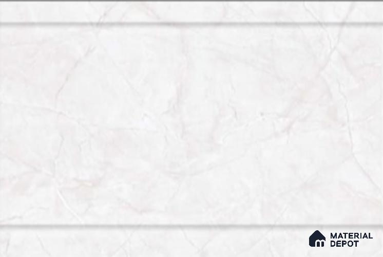 TL 00618 A Light Eggshell White 12 x 18 inch Glossy Finish 3D High Definition Digital Ceramic Wall Tile - 6 mm
