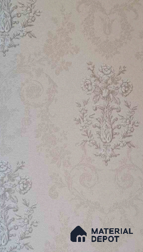 10129-2 | 17 ft x 3.7 ft (44.4 Inches) Damask Look Wallpaper - 62.9 Sq. Ft. | Minimum 15% wastage during installation