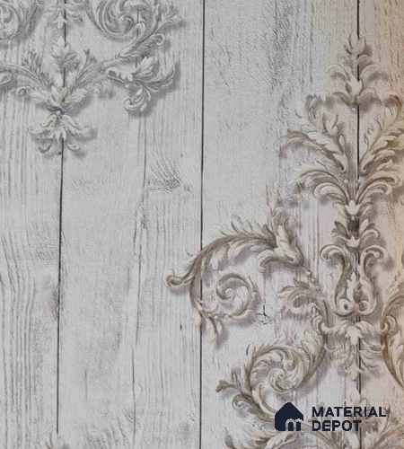 10131-1 | 17 ft x 3.7 ft (44.4 Inches) Damask Look Wallpaper - 62.9 Sq. Ft. | Minimum 15% wastage during installation
