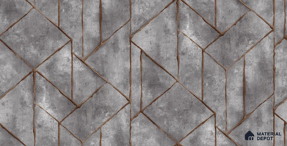 10256-5 | 5.18 Meter x 42 Inch PVC Geometric Look Wallpaper - 59.5 Sq. Ft. | Minimum 15% wastage during installation