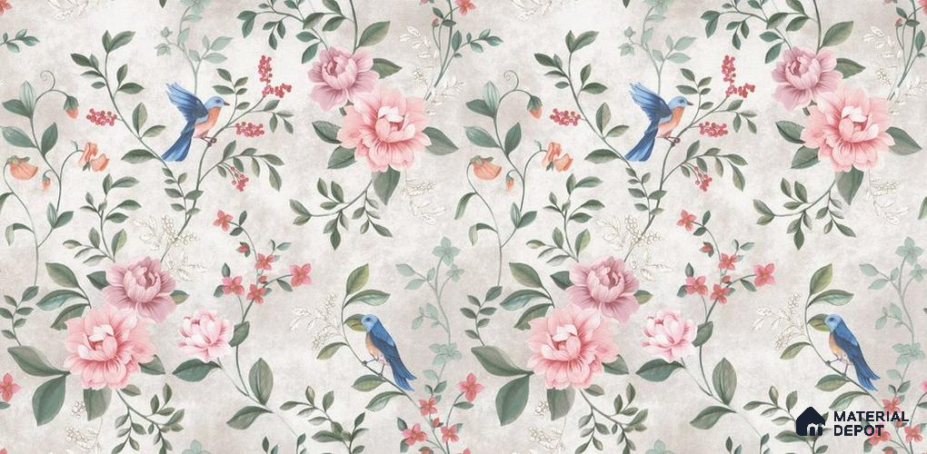 10292-2 | 17ft x 3.5 ft (42 Inches) Florals Look Wallpaper - 59 Sq. Ft. | Minimum 15% wastage during installation