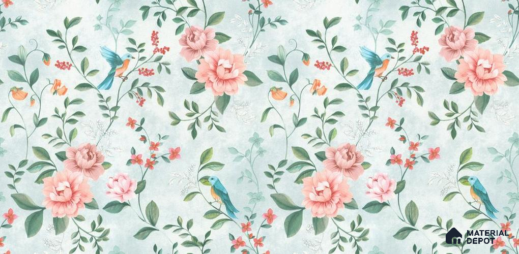10292-3 17ft x 3.5 ft (42 Inches) Floral Look Wallpaper - 59 Sq. Ft. | Minimum 15% wastage during installation