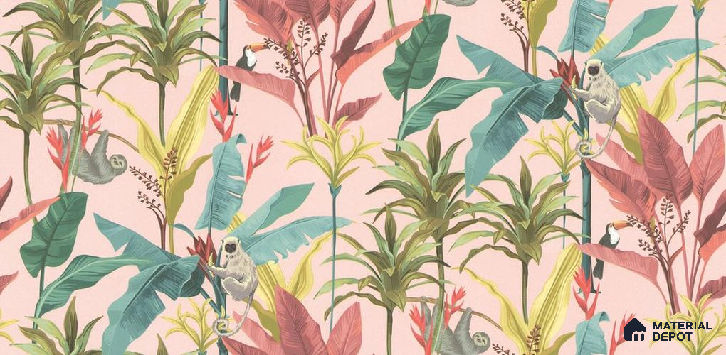 10293-1 | 17ft x 3.5 ft (42 Inches) Florals Look Wallpaper - 59 Sq. Ft. | Minimum 15% wastage during installation