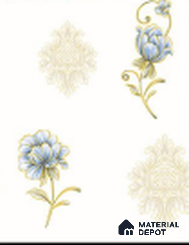 KA 7043 | 10 Meter x 20.86 Inches Florals Look PVC Wallpaper - 56.94 Sq. Ft | Minimum 15% wastage during installation