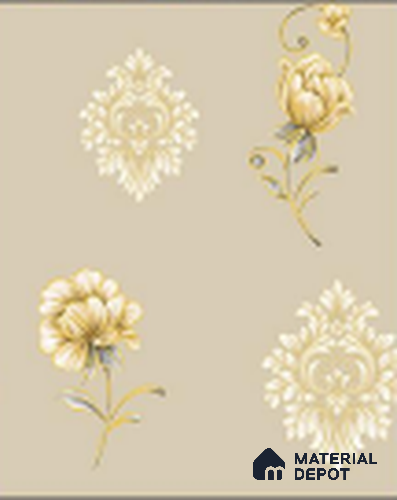 KA 7044 | 10 Meter x 20.86 Inches Florals Look PVC Wallpaper - 56.94 Sq. Ft | Minimum 15% wastage during installation