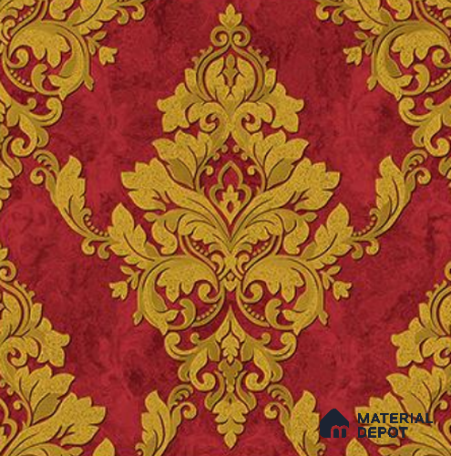 RG7020 | 10 Meter x 20.86 Inches Damask Look PVC Wallpaper - 56.94 Sq. Ft | Minimum 15% wastage during installation