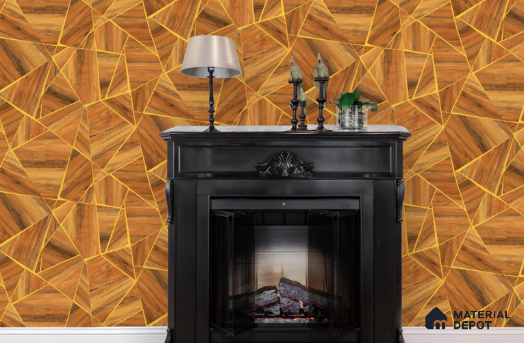 RG7055 | 10 Meter x 20.86 Inches Geometric Look PVC Wallpaper - 56.94 Sq. Ft | Minimum 15% wastage during installation