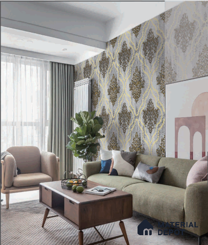 Rahira Series RH8009 10 Meter x 21 Inches Patterned look Wallpaper - 57.05 Sq. Ft.