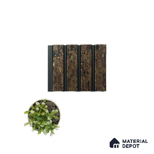 Brown Rustic Louver  4501 8 ft x 4.9 inch Charcoal Panel - 11 mm | Suitable for Feature Wall, TV Unit & Living Room | Width is Subjected to 5% Variation