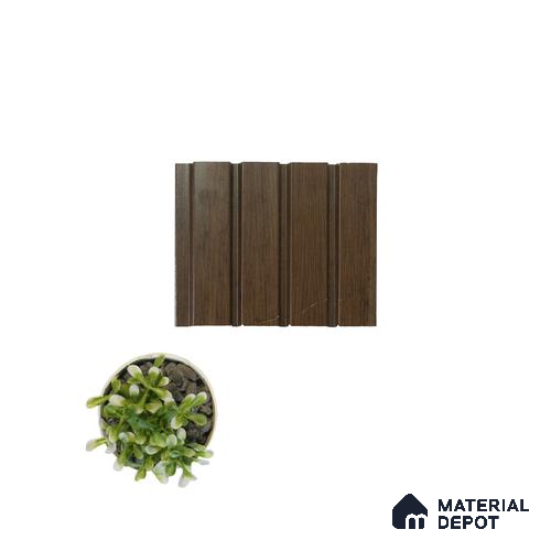 Brown Wooden Louver 4504 8 ft x 4.9 inch Charcoal Panel - 11 mm | Suitable for Feature Wall, TV Unit & Living Room | Width is Subjected to 5% Variation