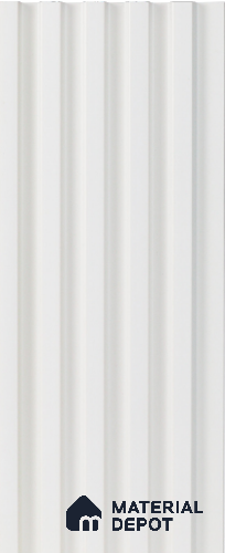 White Plain Colour Louver  4511 8 ft x 4.8 inch Charcoal Panel - 12 mm | Suitable for Feature Wall, TV Unit & Living Room | Width is Subjected to 5% Variation