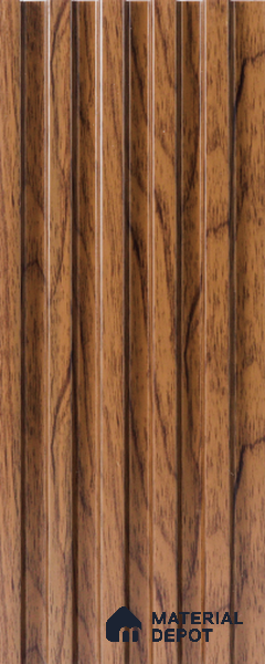 Brown Wooden Louver 4514 8 ft x 4.8 inch Charcoal Panel - 12 mm | Suitable for Feature Wall, TV Unit & Living Room | Width is Subjected to 5% Variation