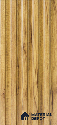 Brown Wooden Louver  4515 8 ft x 4.8 inch Charcoal Panel - 12 mm | Suitable for Feature Wall, TV Unit & Living Room | Width is Subjected to 5% Variation