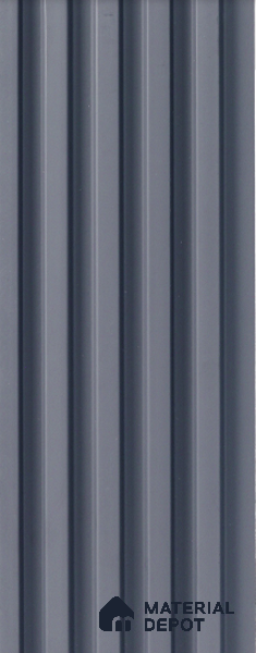 Grey Plain Colour Louver 4516 8 ft x 4.8 inch Charcoal Panel - 12 mm | Suitable for Feature Wall, TV Unit & Living Room | Width is Subjected to 5% Variation