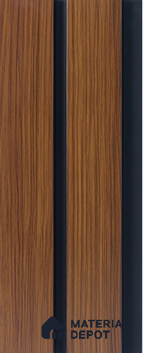 Brown Wooden Louver  4532 8 ft x 4.7 inch Charcoal Panel - 12 mm | Suitable for Feature Wall, TV Unit & Living Room | Width is Subjected to 5% Variation