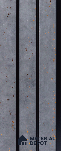 Grey Stone Louver 4702 8 ft x 4.8 inch Charcoal Panel - 12 mm | Suitable for Feature Wall, TV Unit & Living Room | Width is Subjected to 5% Variation