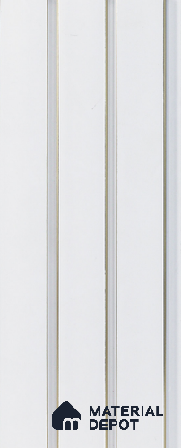 White Plain Colour Louver 4705 8 ft x 4.8 inch Charcoal Panel - 12 mm | Suitable for Feature Wall, TV Unit & Living Room | Width is Subjected to 5% Variation
