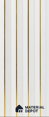 White Plain Colour Louver  4707 8 ft x 4.7 inch Charcoal Panel - 12 mm | Suitable for Feature Wall, TV Unit & Living Room | Width is Subjected to 5% Variation