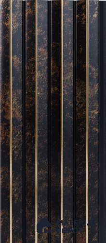 Brown Patterned Louver  4708 8 ft x 4.7 inch Charcoal Panel - 12 mm | Suitable for Feature Wall, TV Unit & Living Room | Width is Subjected to 5% Variation