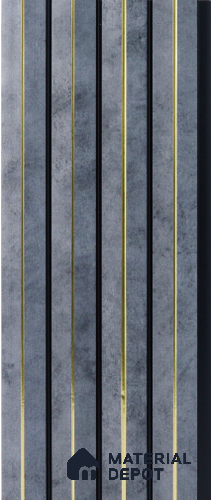 Grey Stone Louver  4709 8 ft x 4.7 inch Charcoal Panel - 12 mm | Suitable for Feature Wall, TV Unit & Living Room | Width is Subjected to 5% Variation