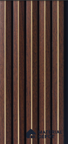 Brown Wooden Louver  4712 8 ft x 4.7 inch Charcoal Panel - 12 mm | Suitable for Feature Wall, TV Unit & Living Room | Width is Subjected to 5% Variation