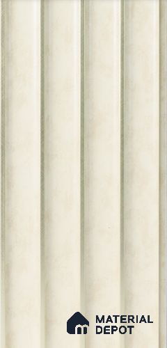 Cream Plain Colour Louver  8525 8 ft x 4.9 inch Charcoal Panel - 12 mm | Suitable for Feature Wall, TV Unit & Living Room | Width is Subjected to 5% Variation
