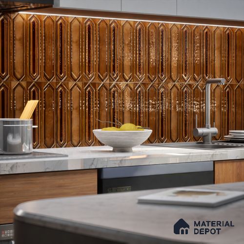 Faux Subway Wall Tile TL 07525 C   12 inch x 12 inch Ceramic Glossy Finish - 9.5 mm | Suitable for Accent / Feature Walls, Bathroom, Kitchen Wall & Backsplashes | Please Expect a Slight Variation of Pattern