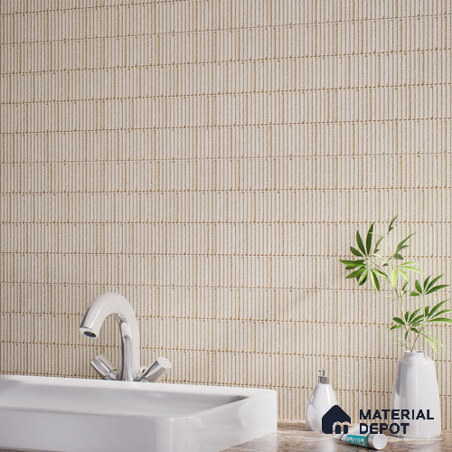 TL 07173 C Blend Cosmo Crema 1 ft x 1 ft Glossy Finish Ceramic Tile - 10 mm | Please Expect a Slight Variation of Pattern