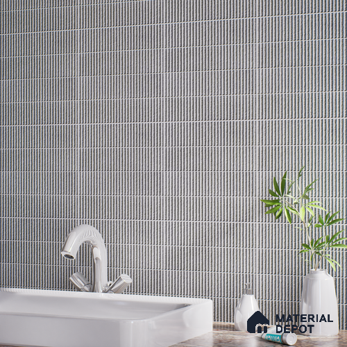 TL 07173 E Blend Cosmo Slate 1 ft x 1 ft Glossy Finish Ceramic Tile - 10 mm | Please Expect a Slight Variation of Pattern