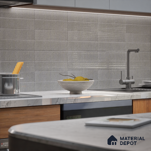 TL 07173 E Blend Cosmo Slate 1 ft x 1 ft Glossy Finish Ceramic Tile - 10 mm | Please Expect a Slight Variation of Pattern