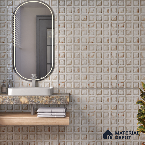TL 07183 Prism Cosmo Abalone 1 ft x 1 ft Glossy Finish Ceramic Tile - 10 mm