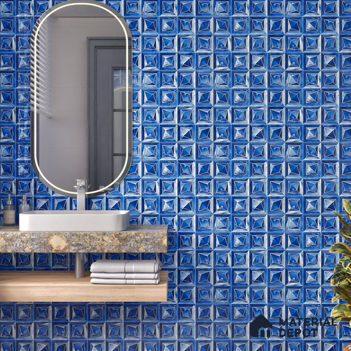 TL 07183 B Prism Cosmo Admiral 1 ft x 1 ft Glossy Finish Ceramic Tile - 10 mm