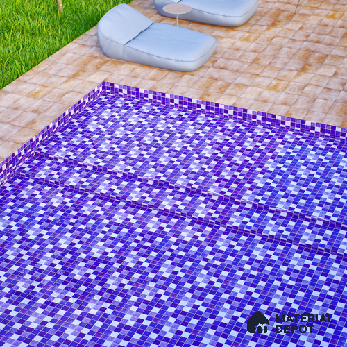 Mosaic Floor & Wall Tile TL 07178 Lusso Cosmo Grape 1 ft x 1 ft Glossy Finish Ceramic Tile - 10 mm