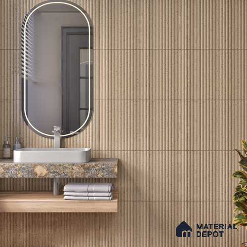 TL 07177 C Liner Cosmo Cacao 1 ft x 1 ft Glossy Finish Ceramic Tile - 10 mm | Please Expect a Slight Variation of Pattern