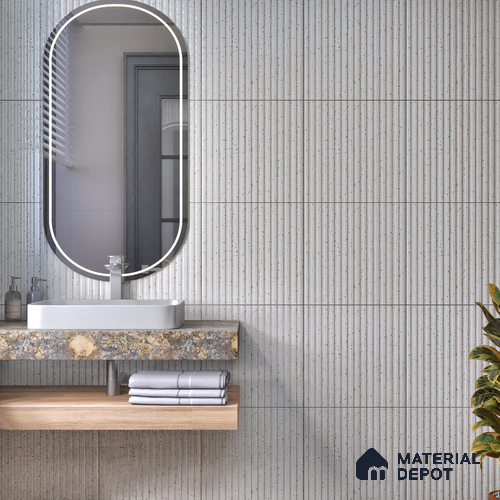 TL 07177 F Liner Cosmo Mist 1 ft x 1 ft Glossy Finish Ceramic Tile - 10 mm | Please Expect a Slight Variation of Pattern