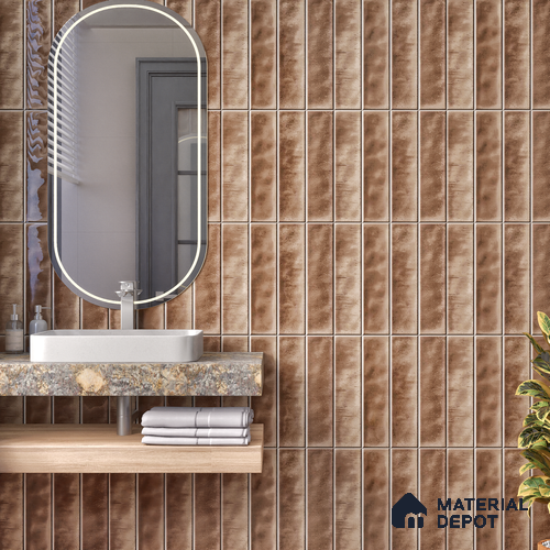 TL 07184 Tikal Cosmo Brunette 1 ft x 1 ft Glossy Finish Ceramic Tile - 10 mm