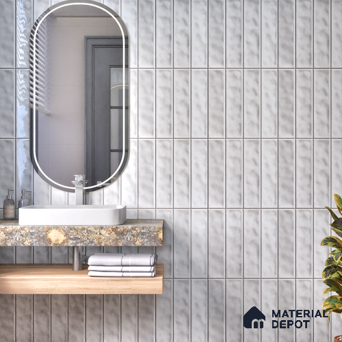 TL 07184 I Tikal Cosmo Snow 1 ft x 1 ft Glossy Finish Ceramic Tile - 10 mm