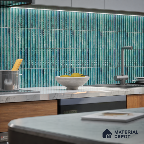 TL 07174 D Bumpy Cosmo Forest 1 ft x 1 ft Glossy Finish Ceramic Tile - 10 mm | Please Expect a Slight Variation of Pattern