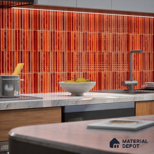 TL 07172 J Bissel Cosmo Ruby 1 ft x 1 ft Glossy Finish Ceramic Tile - 10 mm | Please Expect a Slight Variation of Pattern