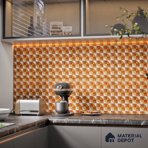 TL 07185 Brillo Nexo Keystone 1 ft x 1 ft Matte Finish Ceramic Tile - 10 mm
