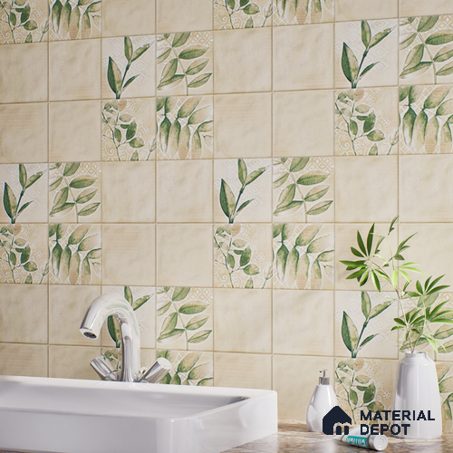 Plain Wall & Floor Tile TL 07187 F Kenzo Nexo Lena Lt 1 ft x 1 ft Matte Finish Ceramic Tile - 10 mm