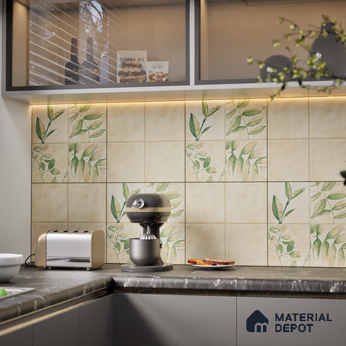 Plain Wall & Floor Tile TL 07187 F Kenzo Nexo Lena Lt 1 ft x 1 ft Matte Finish Ceramic Tile - 10 mm