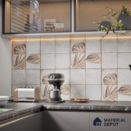 Stone Wall & Floor TL 07187 H Kenzo Nexo Megan Lt 1 ft x 1 ft Matte Finish Ceramic Tile - 10 mm