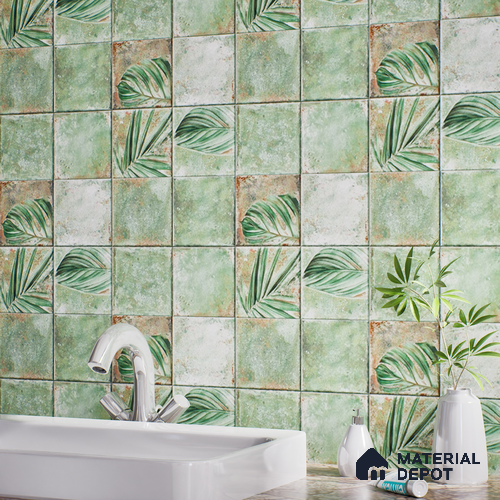 TL 07187 J Kenzo Nexo Mountain Dk 1 ft x 1 ft Matte Finish Ceramic Tile - 10 mm