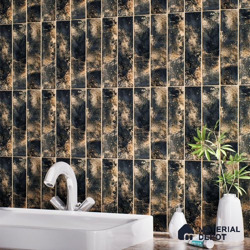 TL 07190 Tikal Nexo Ebony 1 ft x 1 ft Matte Finish Ceramic Tile - 10 mm
