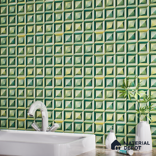 TL 07189 Prism Nexo Pine 1 ft x 1 ft Matte Finish Ceramic Tile - 10 mm