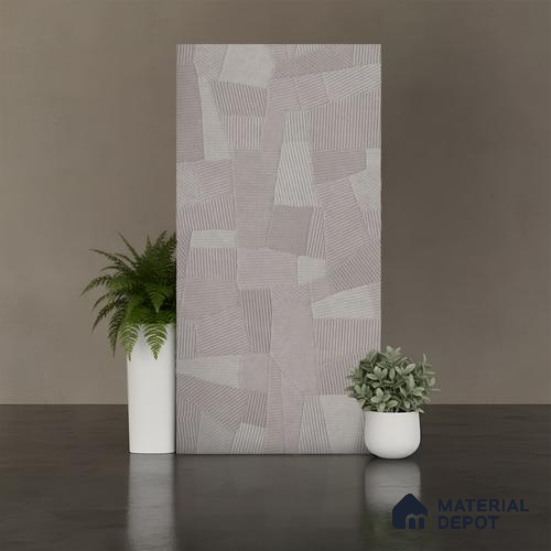 Punch Floor & Wall Tile TL 07897 Levels Steel Decor - 1 4 ft x 2 ft Matte Finish Vitrified Tile - 9 mm | Suitable For living Room, Bedroom, Bathroom