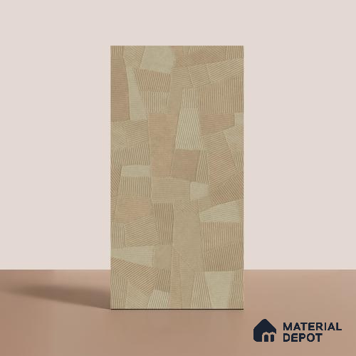 Punch Floor & Wall Tile TL 07896 Levels Sand Decor - 1 4 ft x 2 ft Matte Finish Vitrified Tile - 9 mm | Suitable For living Room, Bedroom, Bathroom